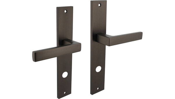 Intersteel Deurkruk Hera op schild rechthoekig 245x45mm antraciet grijs