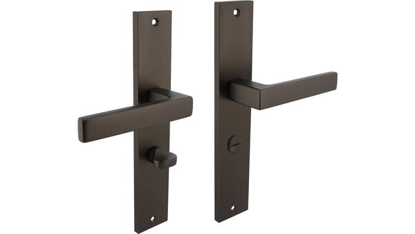 Intersteel Deurkruk Hera op schild rechthoekig 245x45mm antraciet grijs