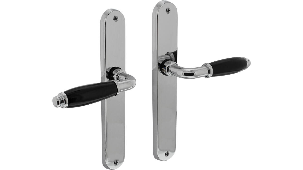 Intersteel Deurkruk Courgette met schild ovaal 236x37mm chroom