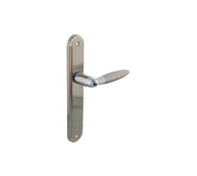 Intersteel Deurkruk Elen op schild ovaal 242x43mm  chroom/nikkel mat