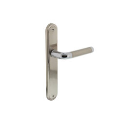 Intersteel Deurkruk Agatha op schild ovaal 242x43mm chroom/nikkel mat