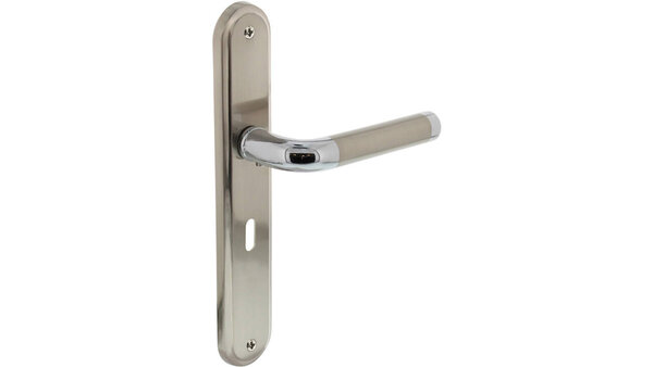 Intersteel Deurkruk Agatha op schild ovaal 242x43mm chroom/nikkel mat