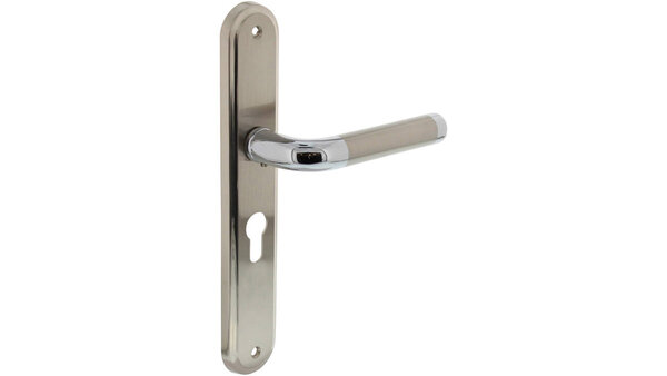 Intersteel Deurkruk Agatha op schild ovaal 242x43mm chroom/nikkel mat