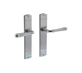 Intersteel Deurkruk Helena op schild afgerond 235x45mm chroom