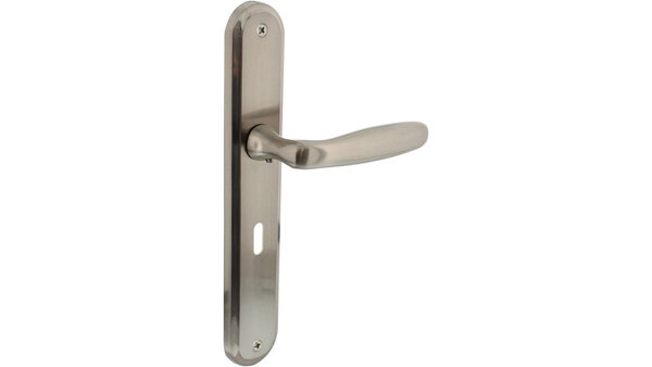 Intersteel Deurkruk Bjorn op schild ovaal 242x43mm nikkel mat