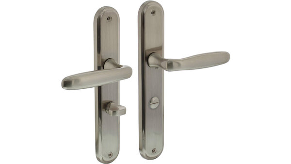 Intersteel Deurkruk Bjorn op schild ovaal 242x43mm nikkel mat