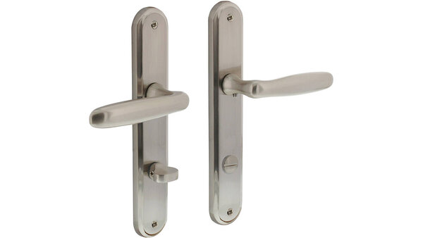 Intersteel Deurkruk Bjorn op schild ovaal 242x43mm nikkel mat