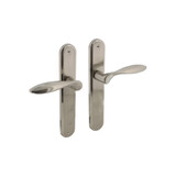 Intersteel Deurkruk George op schild ovaal 242x43mm nikkel mat