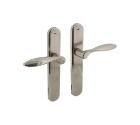 Intersteel Deurkruk George op schild ovaal 242x43mm nikkel mat