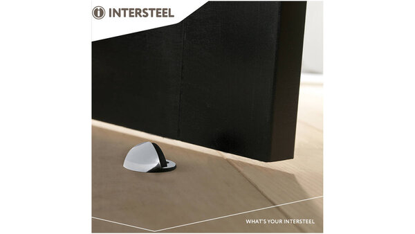 Intersteel Deurstop bolrond ø45x22mm vloermontage chroom
