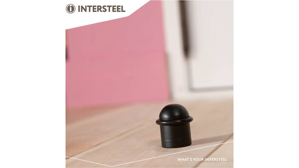 Intersteel Deurstop met zwarte ring ø32x45mm zwart
