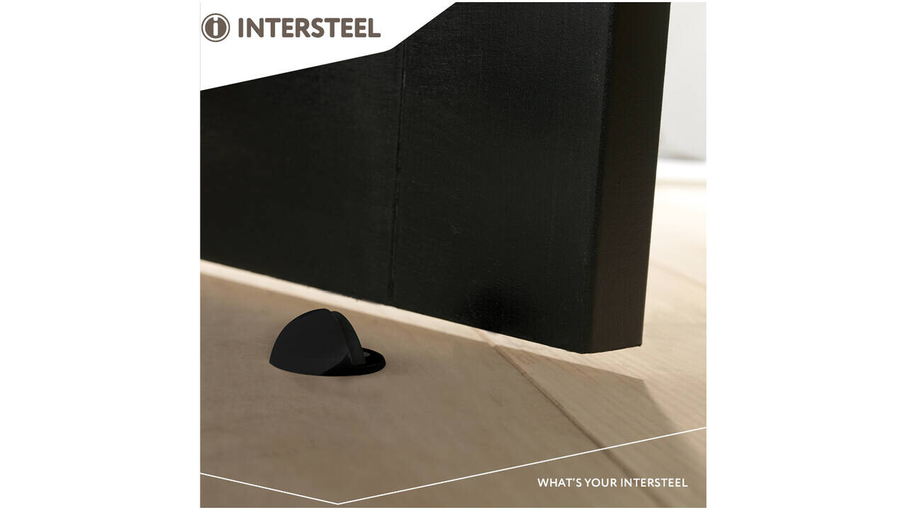 Intersteel Deurstop bolrond ø45x22mm vloermontage zwart