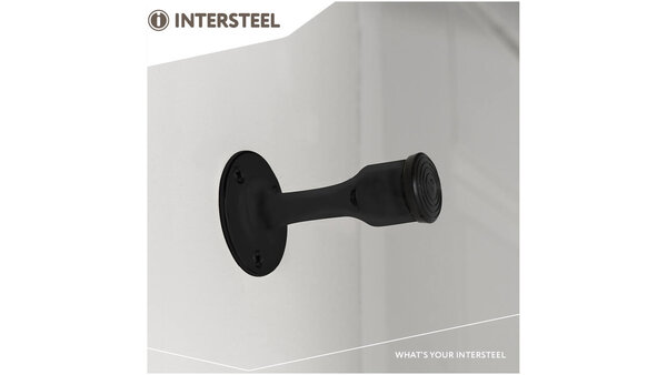 Intersteel Deurstop recht ø55x85mm wandmontage zwart