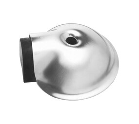 Intersteel Deurstop bol ø67x24mm met nokken vloermontage rvs