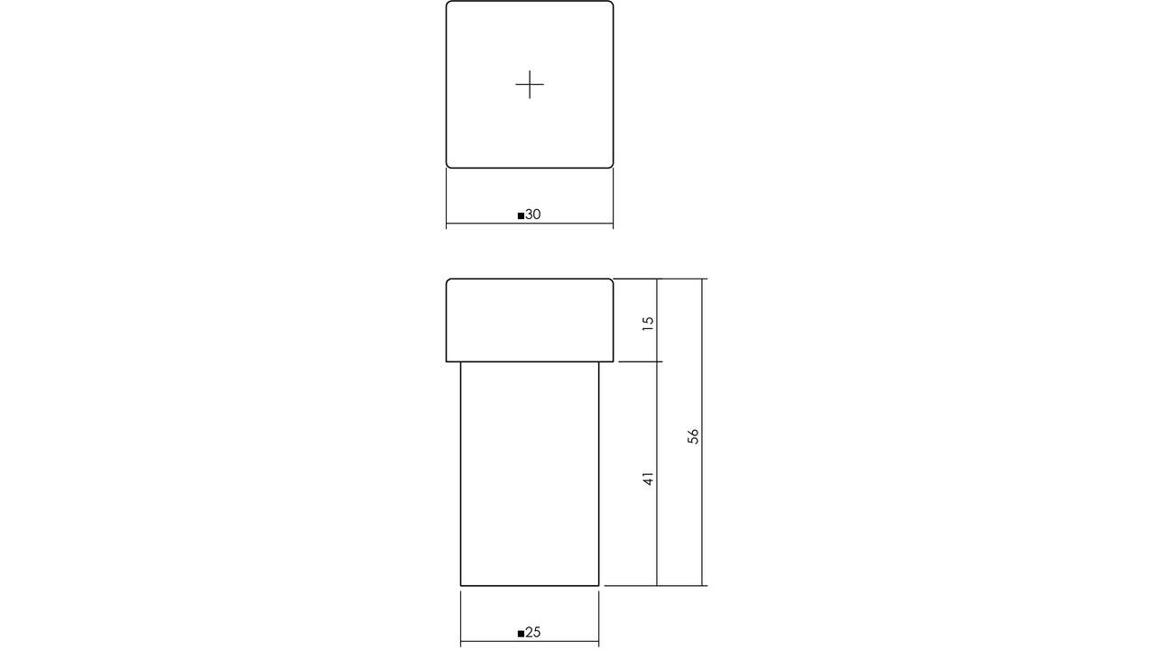 Intersteel Deurstop vierkant 56x30x30mm universele montage rvs
