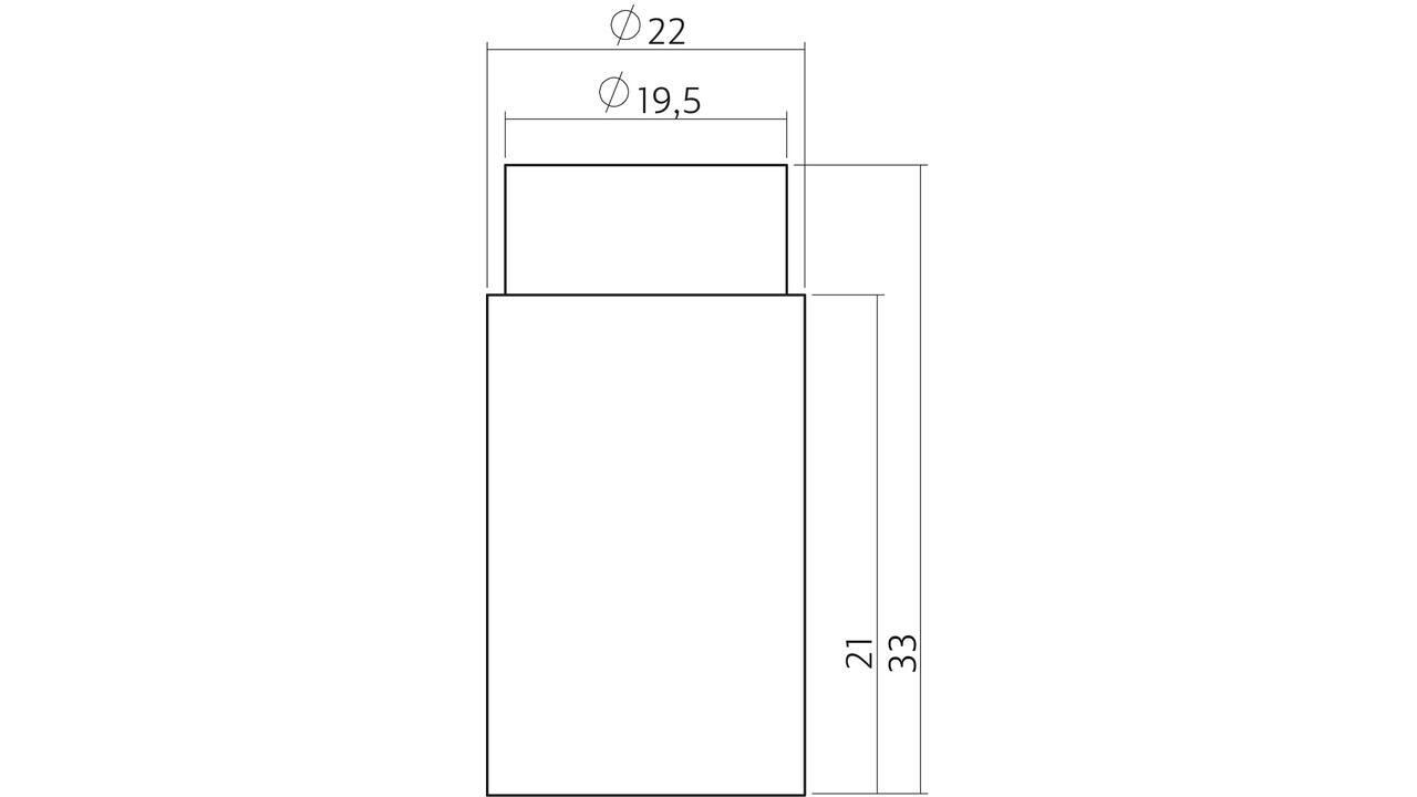 Intersteel Deurstop ø22x33mm wandmontage rvs