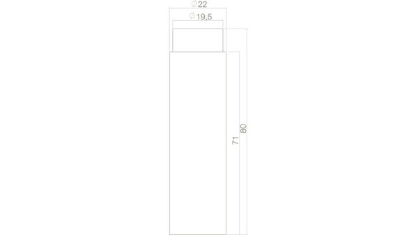 Intersteel Deurstop ø22x80mm wandmontage rvs