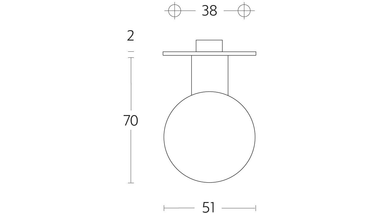 Intersteel Knoprozet ø51x2mm met vaste knop bol rvs