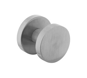 Intersteel Knoprozet verdekt ø53x10mm met nokken en vaste knop plat met wisselstift rvs