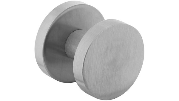 Intersteel Knoprozet verdekt ø53x10mm met nokken en vaste knop plat met wisselstift rvs