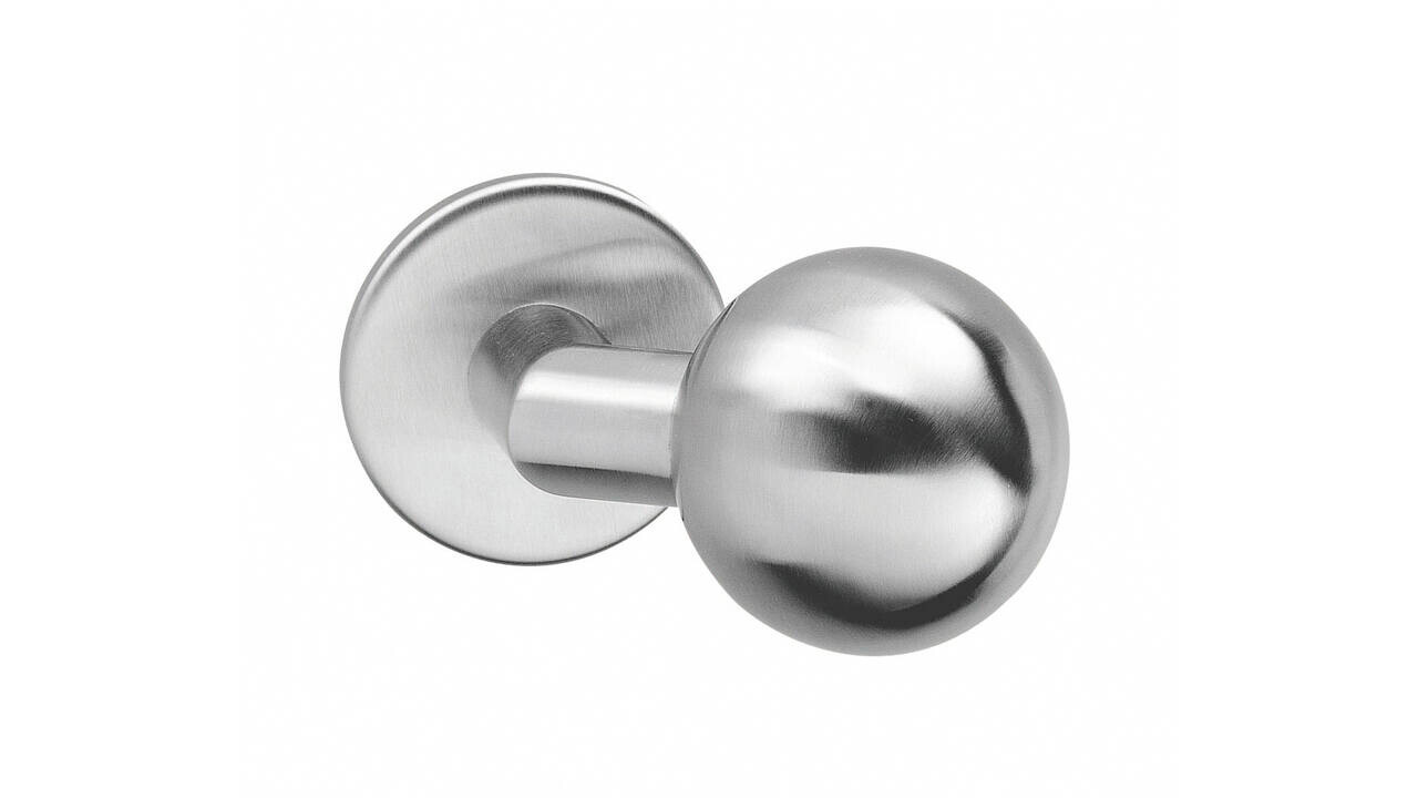 Intersteel Knoprozet verdekt ø53x5mm met nokken en vaste knop bol/schuin rvs Intersteel Knoprozet verdekt ø53x5mm met nokken en vaste knop bol/schuin rvs