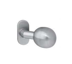 Intersteel Knoprozet verdekt ovaal 65x30x5mm met vaste knop bol/schuin rvs