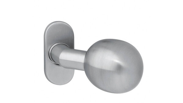 Intersteel Knoprozet verdekt ovaal 65x30x5mm met vaste knop bol/schuin rvs