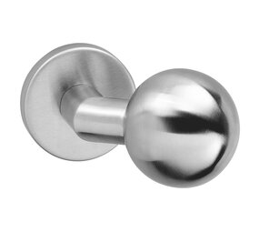 Intersteel Knoprozet verdekt ø53x10mm met nokken en vaste knop bol/schuin rvs