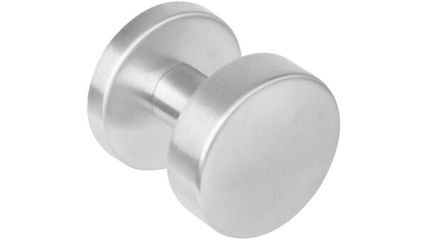 Intersteel Knoprozet verdekt ø53x8mm met nokken en vaste knop plat met wisselstift rvs