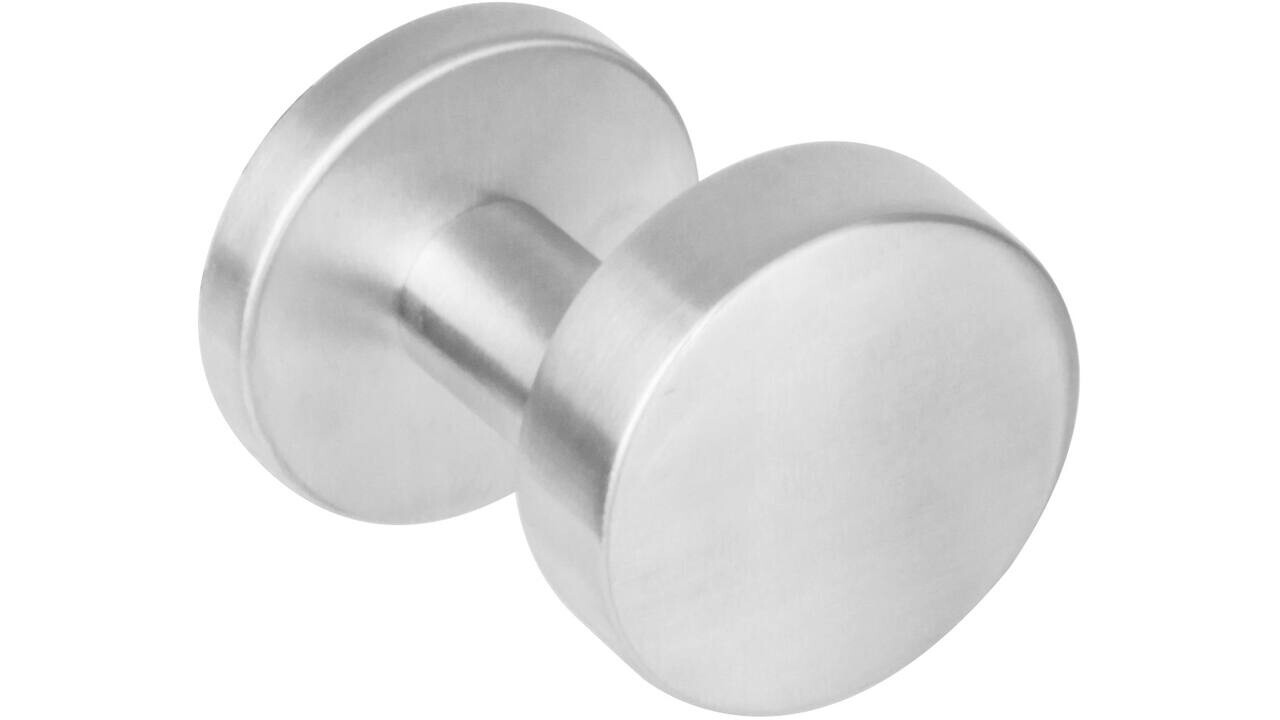 Intersteel Knoprozet verdekt ø53x8mm met nokken en vaste knop plat excentrisch met wisselstift rvs