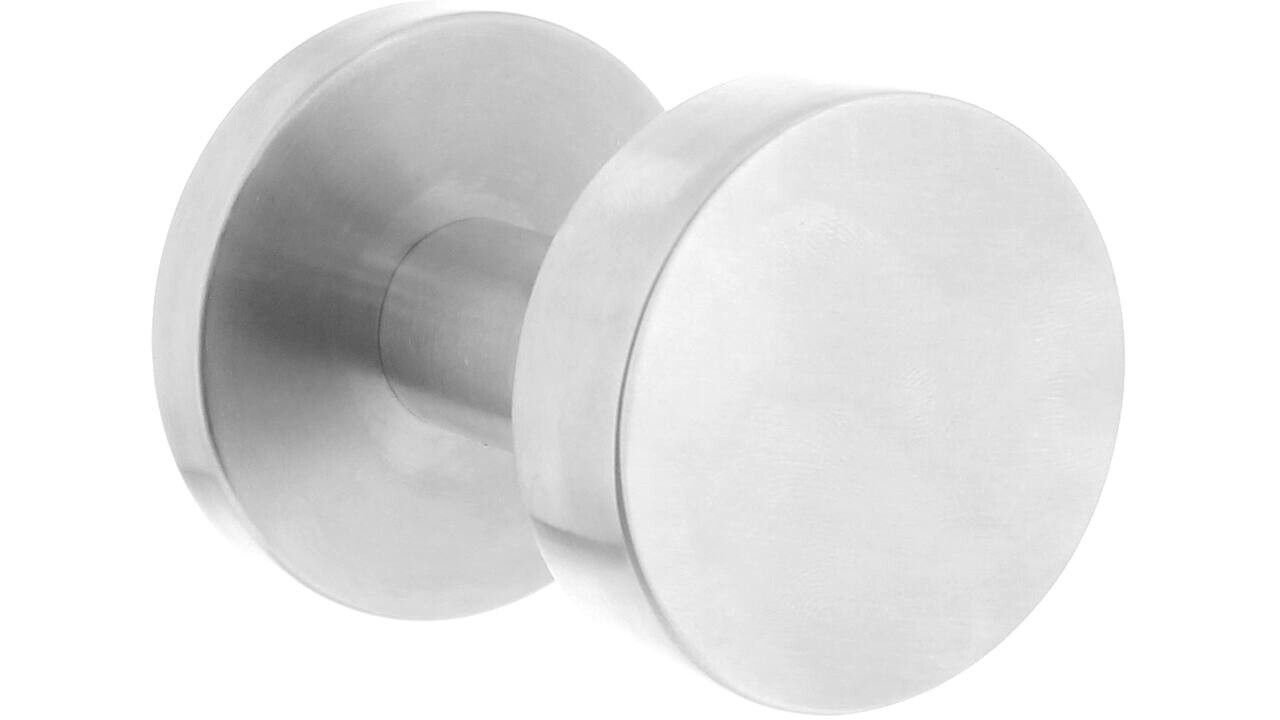 Intersteel Knoprozet verdekt ø55x8mm met nokken en vaste knop plat met wisselstift rvs