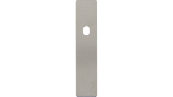 Post & Eger RVS flush rechthoek kortschild BL met Q-gat en 2 draadbussen M4 180x40x2mm