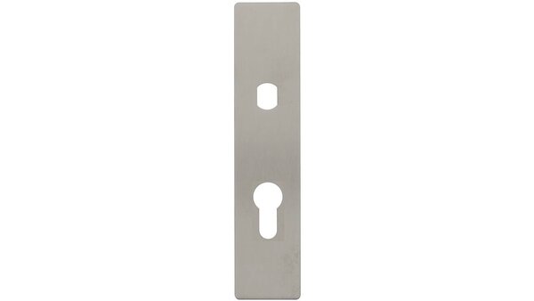 Post & Eger RVS flush rechthoek kortschild BL met Q-gat en 2 draadbussen M4 180x40x2mm