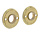 Rozetten ø50x5mm messing getrommeld
