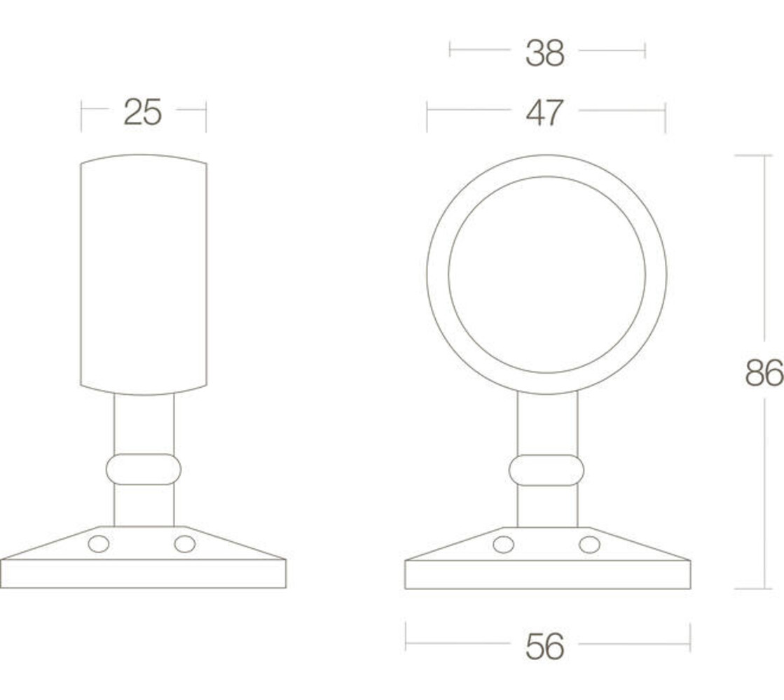 Intersteel  Leuning/touwoog messing gelakt