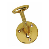 Intersteel Leuninghouder opschroevend met vlak of hol zadel messing gelakt