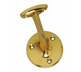 Intersteel Leuninghouder opschroevend met vlak of hol zadel messing gelakt