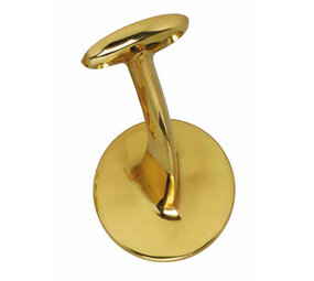 Intersteel Leuninghouder verdekt met vlak  of hol zadel messing gelakt