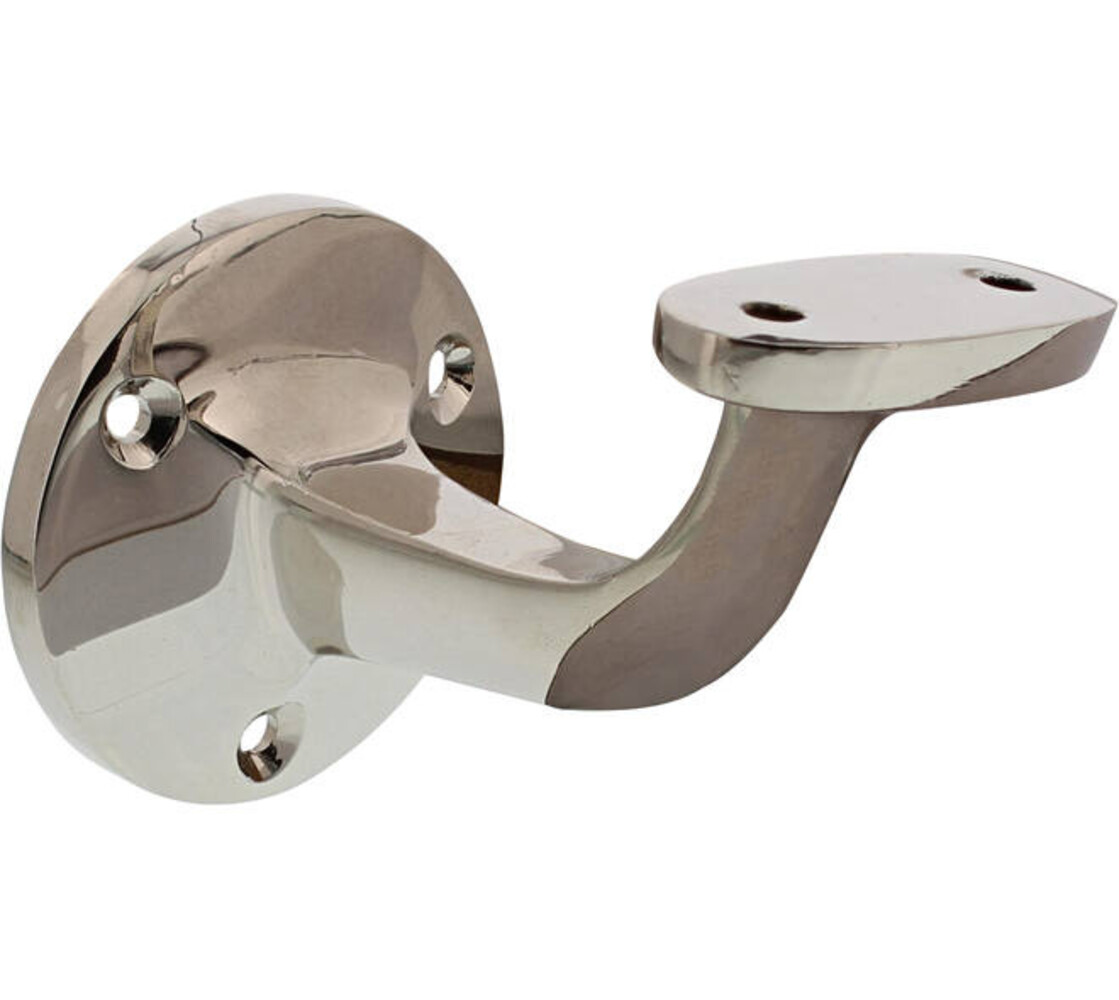 Intersteel Leuninghouder opschroevend met vlak of hol zadel nikkel