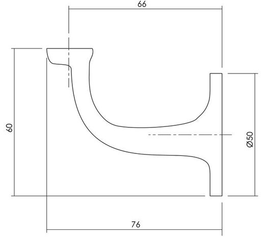 Intersteel Leuninghouder verdekt met vlak of hol zadel nikkel