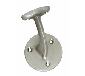 Intersteel Leuninghouder opschroevend met vlak of hol zadel nikkel mat