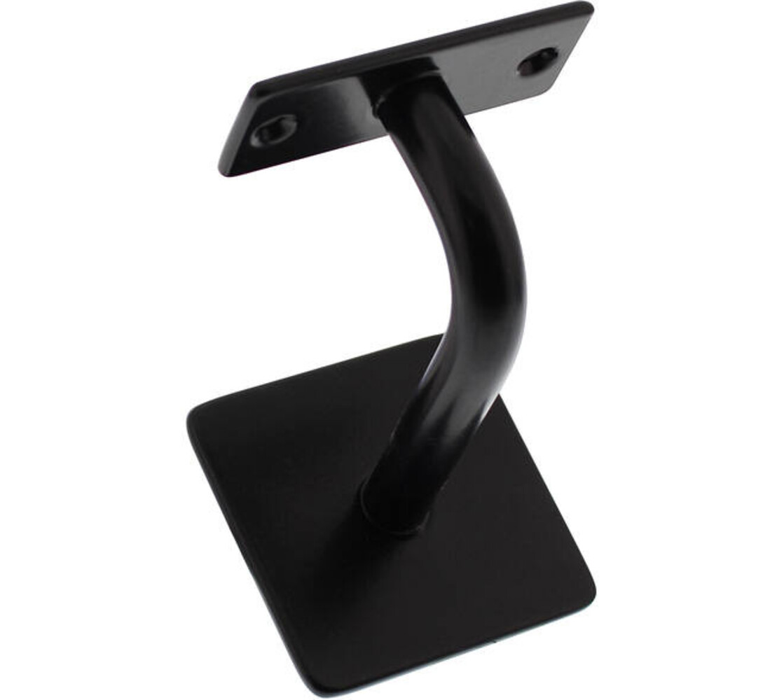 Intersteel  Leuninghouder verdekt gebogen vierkant met vlak of hol zadel zwart