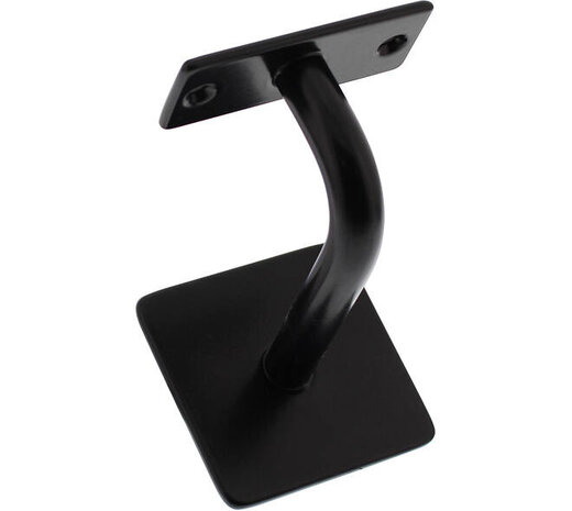 Intersteel  Leuninghouder verdekt gebogen vierkant met vlak of hol zadel zwart