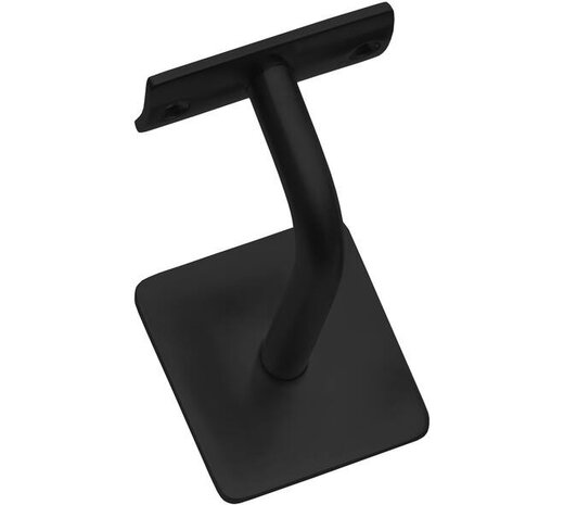 Intersteel  Leuninghouder verdekt gebogen vierkant met vlak of hol zadel zwart