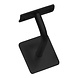 Intersteel  Leuninghouder verdekt gebogen vierkant met vlak of hol zadel zwart
