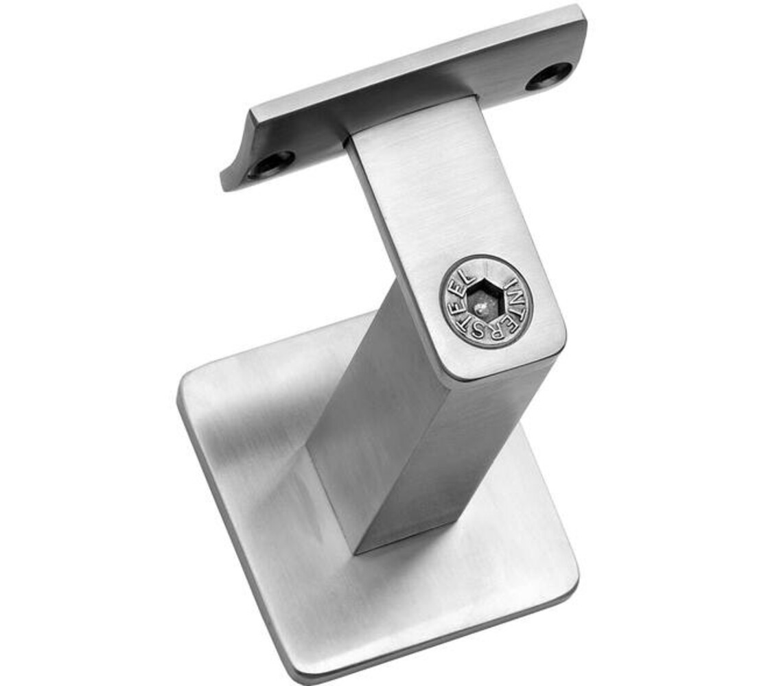 Intersteel Leuninghouder verdekt zwaar vierkant met vlak of hol zadel rvs