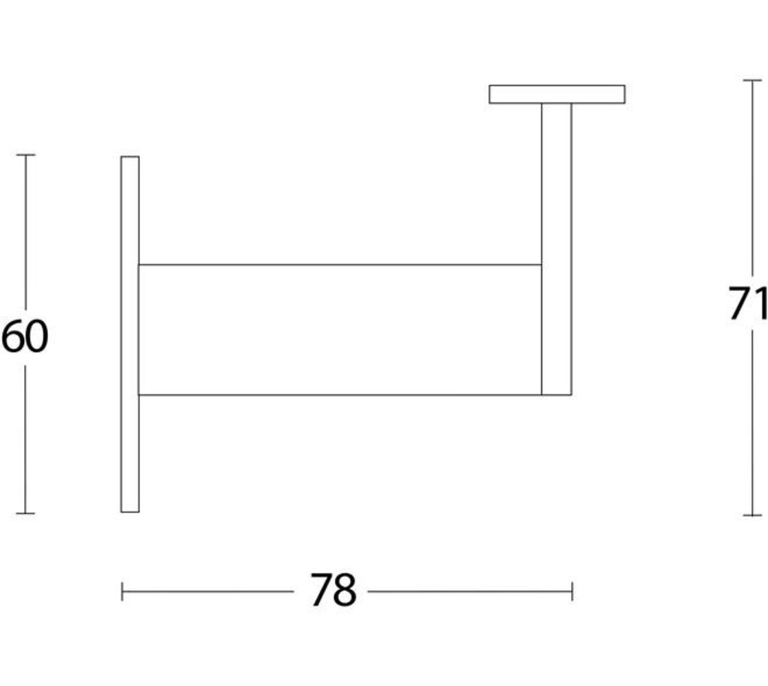 Intersteel Leuninghouder verdekt zwaar vierkant met vlak of hol zadel rvs