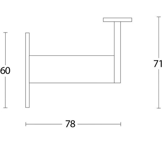 Intersteel Leuninghouder verdekt zwaar vierkant met vlak of hol zadel rvs