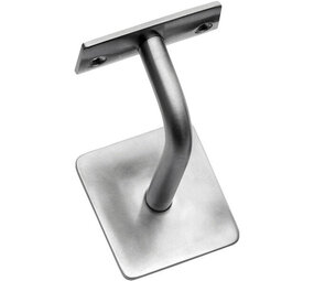 Intersteel Leuninghouder verdekt gebogen vierkant met vlak of hol zadel rvs