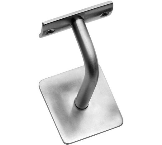 Intersteel Leuninghouder verdekt gebogen vierkant met vlak of hol zadel rvs